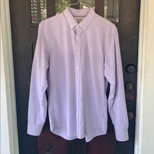 Purple Slim Fit Men's Oxford Shirt - Large